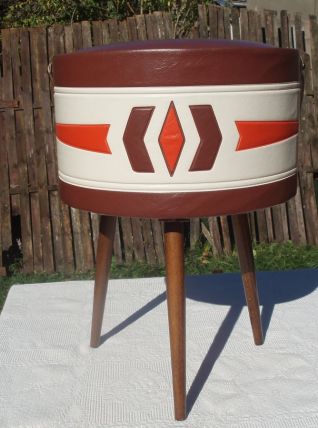 Rare travailleuse Vintage tripode très colorée