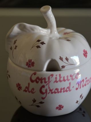 pot à confiture en porcelaine de Desvres