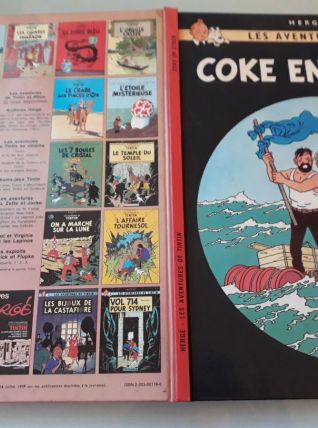  LOT DE 5 bandes dessinées TINTIN  reedition 1966