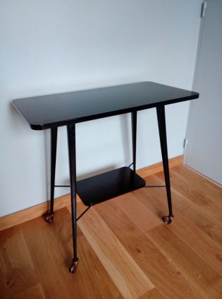 Desserte roulante en métal et formica