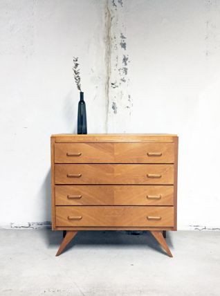 Commode vintage scandinave pieds compas 60's