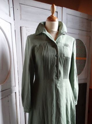 Vintage made in France 1960 robe laine style preppy