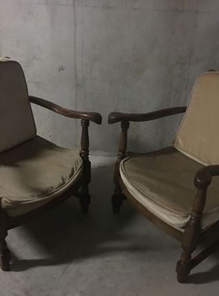 Paire de fauteuils bohèmes