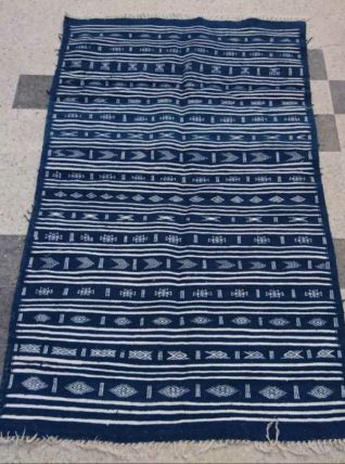 Tapis kilim berbère bleu 235cm*140cm