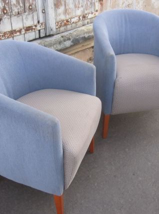 Paire de fauteuils style club