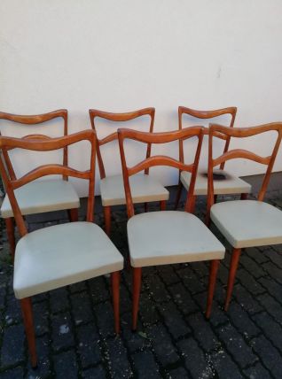 6 Chaises 1950 Consorzio Sedie Friuli