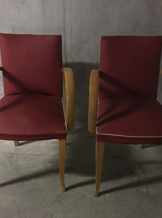 Paire de fauteuils bridge années 50