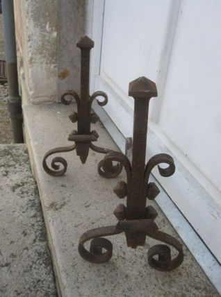 ancienne paire de chenet