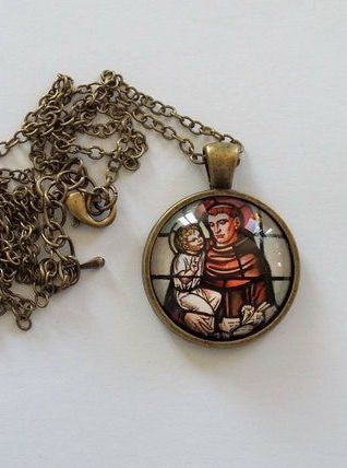 Pendentif Religieux Médaillon Saint ANTOINE