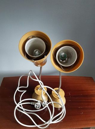 lampes diabolo d'atelier vintage Armélec en bakélite marron 