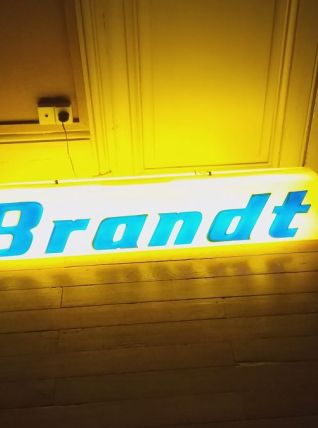 Enseigne publicitaire lumineuse vintage Brandt