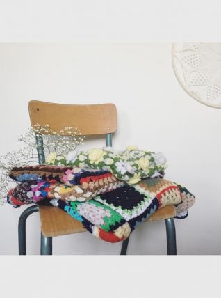 Couverture patchwork au crochet 