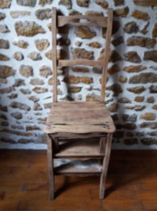 Chaise escabeau ancienne