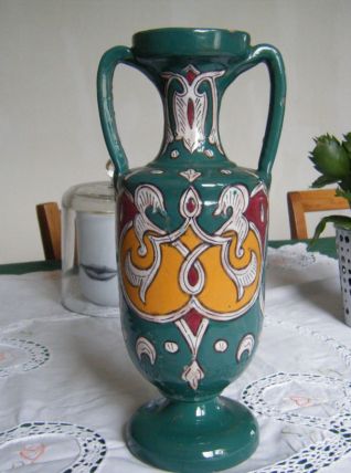 Ancien vase amphore terre cuite artisanat Tunisien 