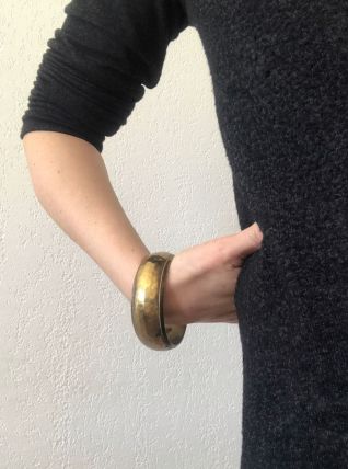 Bracelet en laiton martelé