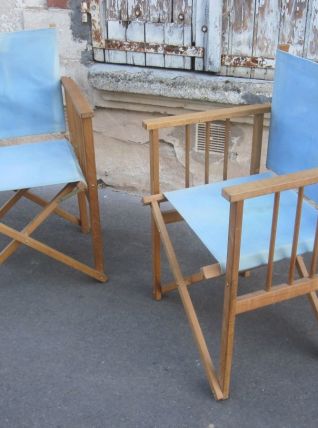 Paire de fauteuils pliant vintage