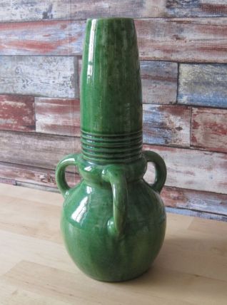 Vase en faience cachet de Belgique  1950