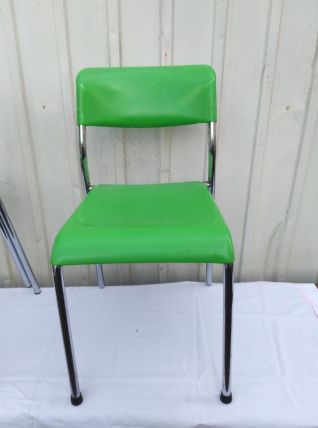 20 Chaises verte pomme vintage