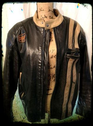 Blouson en cuir vintage SEGURA