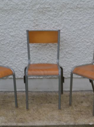 Chaises scolaires des années 70 lot de 3