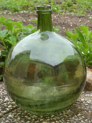 dame jeanne en verre , vintage