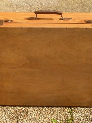 valise  en bois  ancienne , vintage