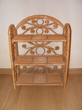 étagère rotin Peacock pliable