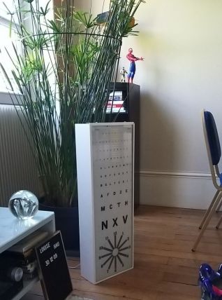 Echelle d'acuité visuelle vintage lumineuse