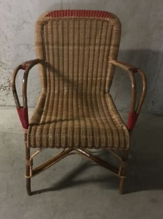 Fauteuil en rotin années 60