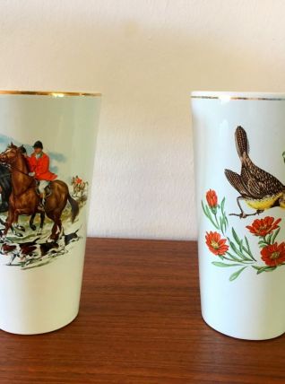 2 vases Hollandais en faïence vintage années 60