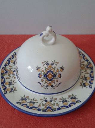 Beurrier / confiturier en porcelaine.