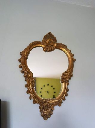 miroir signé Arnova en bois doré style baroque 