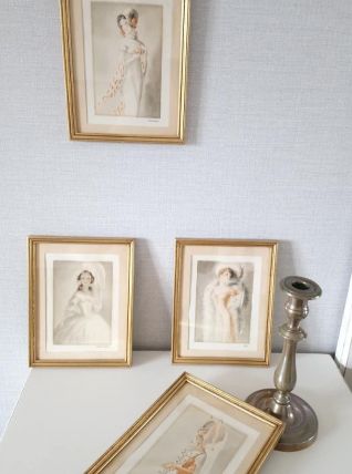 Cadres dorés "Dames chics" 
