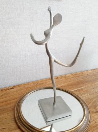 Jolie Statuette danseuse contemporaine en étain