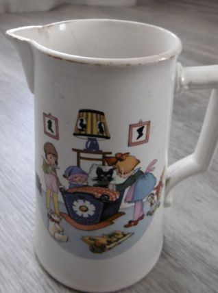 Pichet Vintage Digoin Sarreguemines France céramique décor s