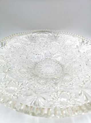 coupe à fruits en verre moulé