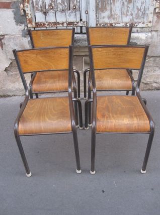 Lot de 4 chaises Mullca Gaston Cavaillon