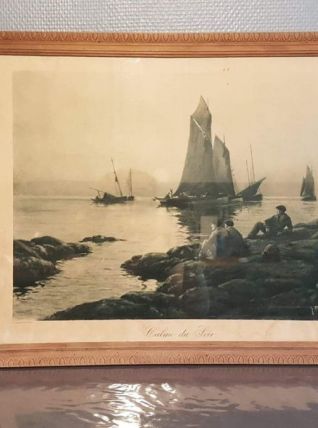 paire de lithographies signées Maroniez 