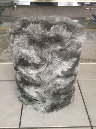 Pouf coffre moumoute années 70