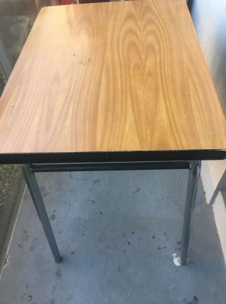 Table en formica vintage marron dans son jus