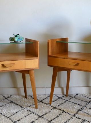 Tables de Chevet Vintage WK Möbel, Set de 2