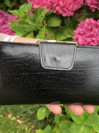 Porte monnaie en cuir Vintage