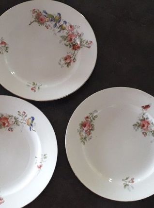 Lot de 3 assiettes Sarreguemines