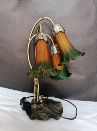 Lampe style art déco 3 tulipes