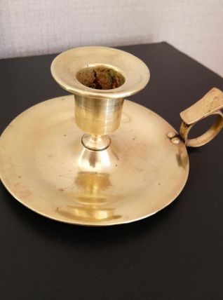 Bougeoir laiton "rat de cave" 