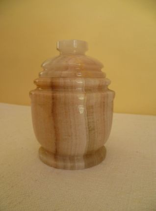 Petit pot en oxyx marbre 1970 Inde