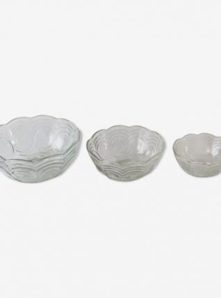 Set de 3 saladiers en verre