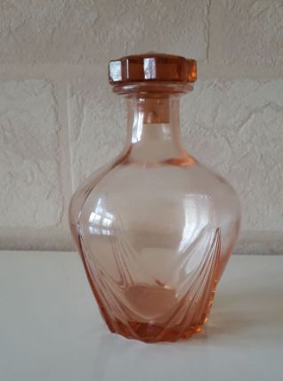 carafe rose ambree  en verre