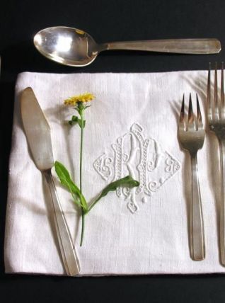 Couverts en Métal Argenté / Ménagère Ancienne 6 Personnes