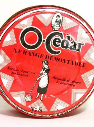 Boite Ronde en Métal O'Cédar / Collection de Boites Ancienne
